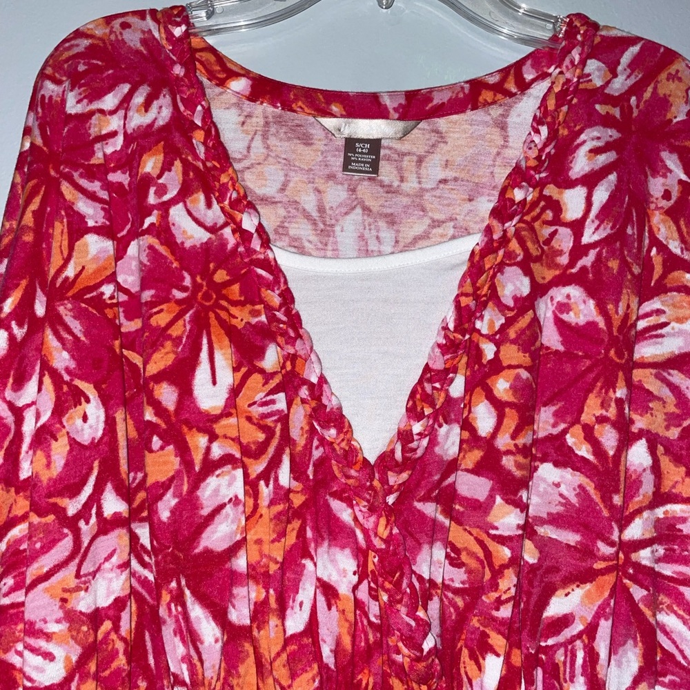 🌸White Stag Pink and Orange Floral Dress - Picture 2 of 5